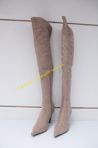 Jorya Zhuoya counter 18 winter high heel over knee pointed sheepskin boots K1680201-3380