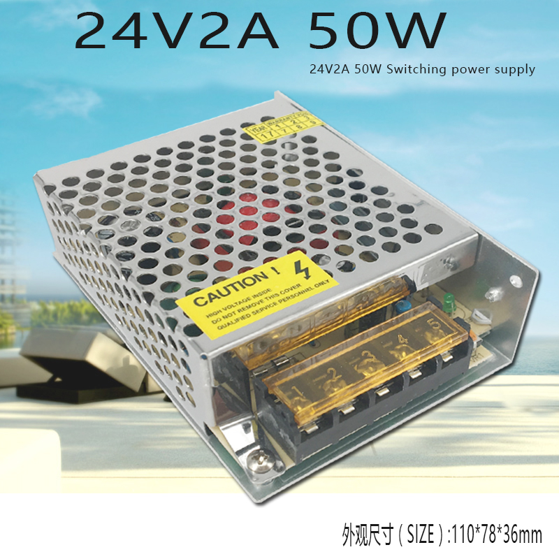 Switch power supply 220V to 24V2A industrial control LED power supply S-50-24