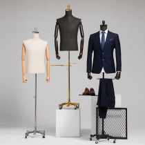 Clothing store model props male half-length desktop casual business mens clothing window display full-body fake human body display stand