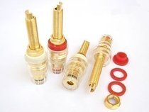 Pure copper gold-plated speaker amplifier binding post extended crystal binding post power amplifier output socket banana socket