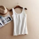 Mùa xuân hoang dã và mùa thu cotton dày cổ chữ U cắt thấp Dây đeo mỏng bên trong áo vest màu rắn đáy quần nữ áo kiểu nữ đẹp tuổi 35