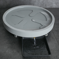 Round upgraded mobile drainable and breathable flower pot tray with pulley deep water tray universal roller flower tray base