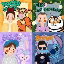 Q Edition Cartoon Lovers Hand-painted Avatars Design Decoration Painting Custom Pet Appropa. Manuscript Photo Turn Hand-painted Birthday Present