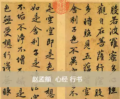 Zhao Mengxian Chinese calligraphy brush masterpiece authentic high-definition post micro-spray line book 26x171cm spot