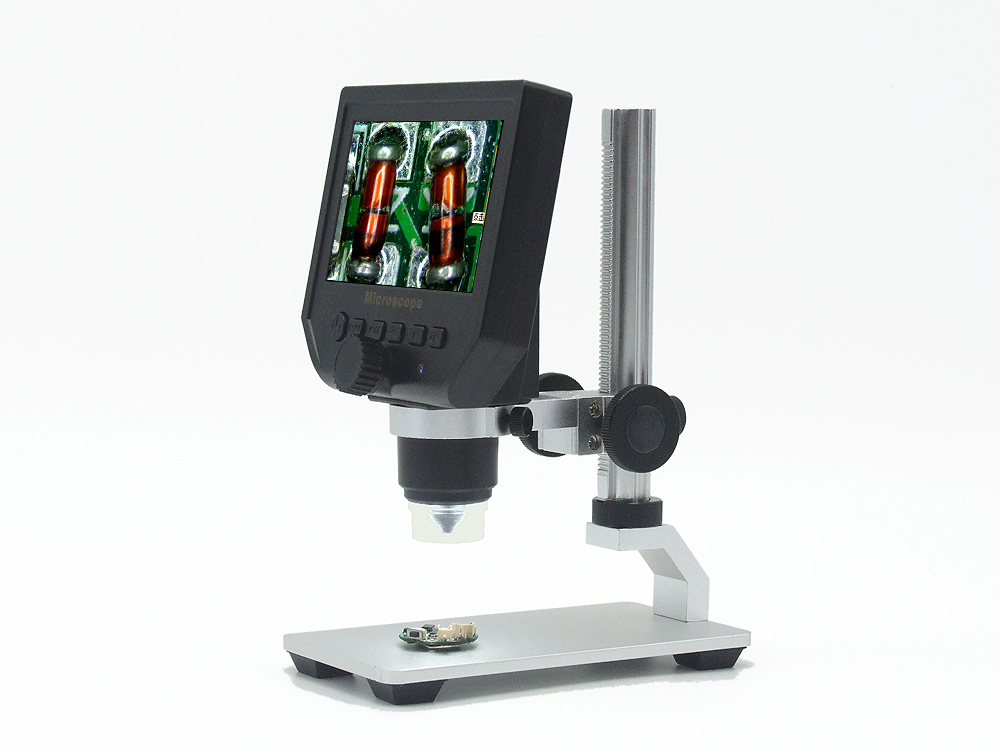 Aluminum alloy bracket with screen HD 600 times industrial microscope Mobile phone repair microscope Digital microscope