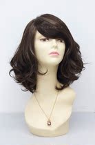 (Shanghai famous brand wig) Japanese dyed pear flower head linen color long hair female wig lifelike and breathable
