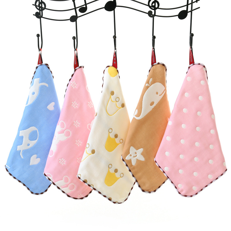 Gauze towel baby saliva towel newborn children face towel baby small square towel cotton handkerchief handkerchief super soft