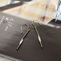 FADOOJ days light and luxurious jewellery 10k gold brief torsion bar design Feel Earrings Female Ornament Commute