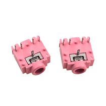 Audio socket 3 5mm 5 feet 3F07 stereo dual channel mother seat headset microphone socket Red full plastic