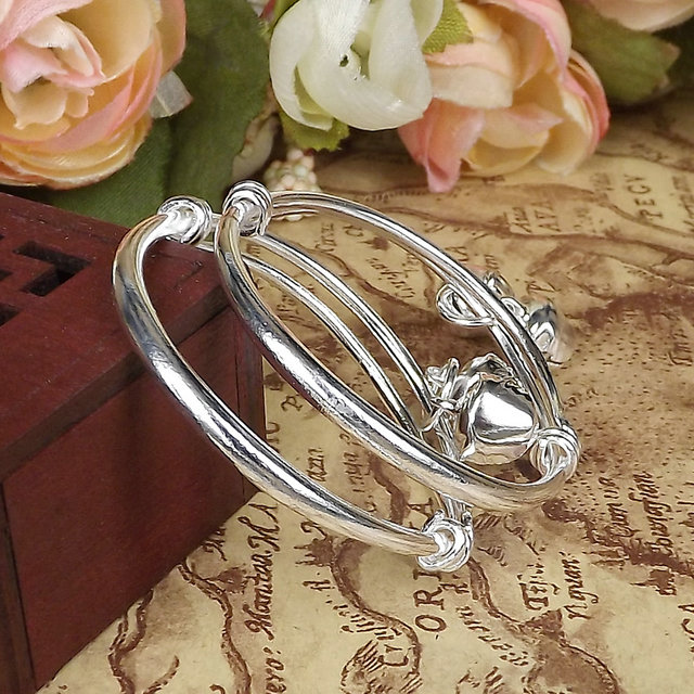 Trang sức gió quốc gia Xingma Trẻ em có thể thu vào Vòng đeo tay mạ bạc K9122 vòng cuff bạc