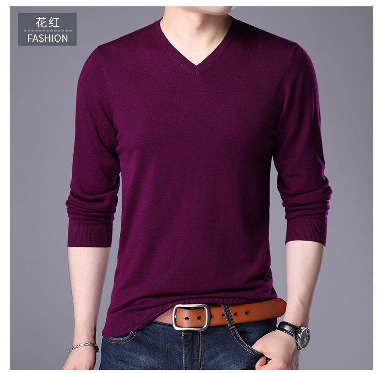 20 đến 22 đến 24 nam 26 Phiên bản Hàn Quốc 28 quần áo Áo len nam 30 tuổi Áo cổ chữ V mùa xuân và mùa thu ao nam