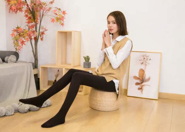 Mùa thu và mùa đông dày lên cộng với vớ nhung chân bằng vải cotton nguyên chất nữ ấm áp chống móc lụa tất nữ