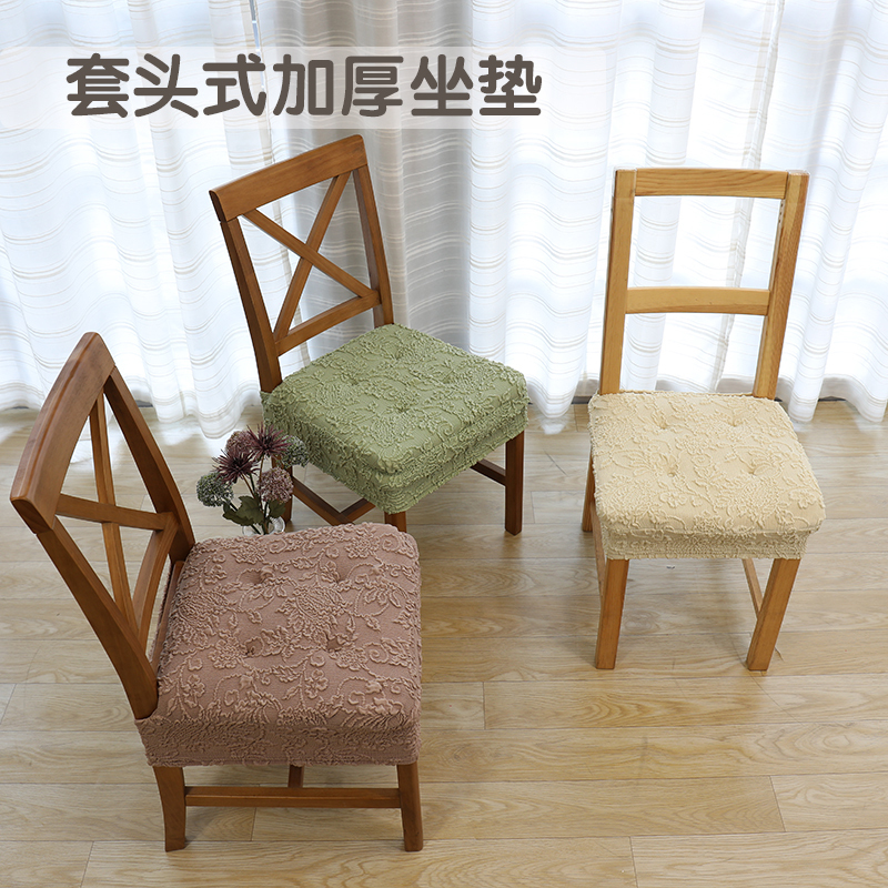Cover-head Thickened Sponge Chair Seat Cushion Four Seasons Cushion Simple cloth Art comfortable and breathable Soft chair cushion New products