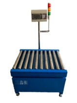 Assembly line roller scale electronic scale conveyor belt three-color light alarm express logistics unpowered roller electric customization