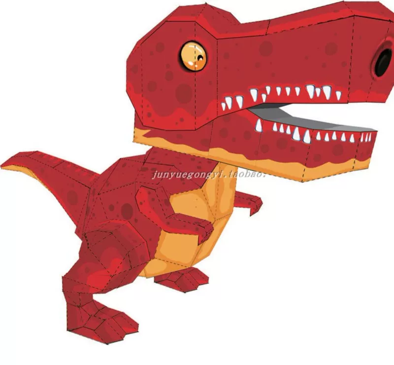 Đầy đủ 68 Vận chuyển Miễn phí Khủng long Khủng long Tyrannosaurus Mô hình giấy 3D Trẻ em Hướng dẫn sử dụng Cha mẹ-Trẻ em Lao động Tự làm Sản phẩm không thành phẩm Phiên bản Trung Quốc - Mô hình giấy