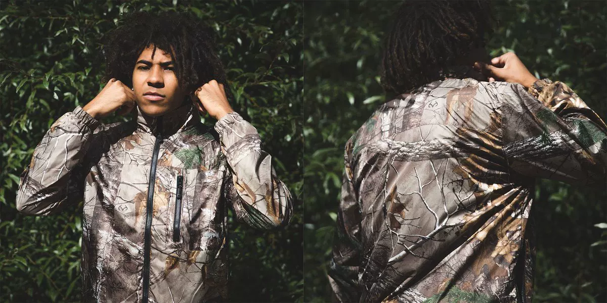 Куртка STUSSY REALTREE JACKET Stussy Branch Камуфляжная застежка-мная непромокаемая ветровка