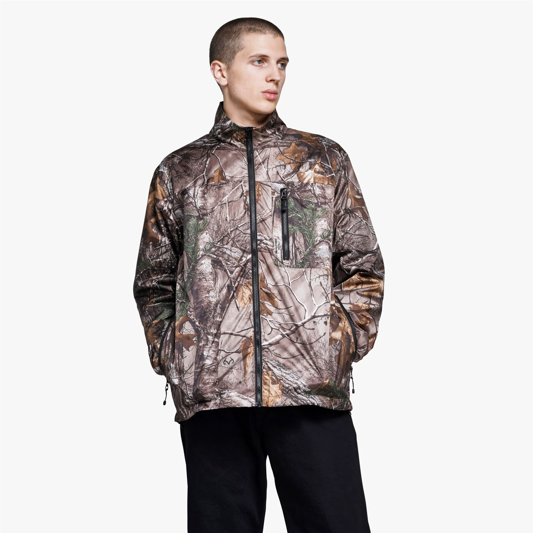 Куртка STUSSY REALTREE JACKET Stussy Branch Камуфляжная застежка-мная непромокаемая ветровка