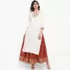 Savage trinkets Indian women's milk white embroidered pure cotton traditional ethnic wind long version of the dress top new