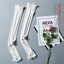 Mild sunscreen shades true silk sleeves upscale mesh mulberry silk gloves long section ice cool and breathable woman sleeve