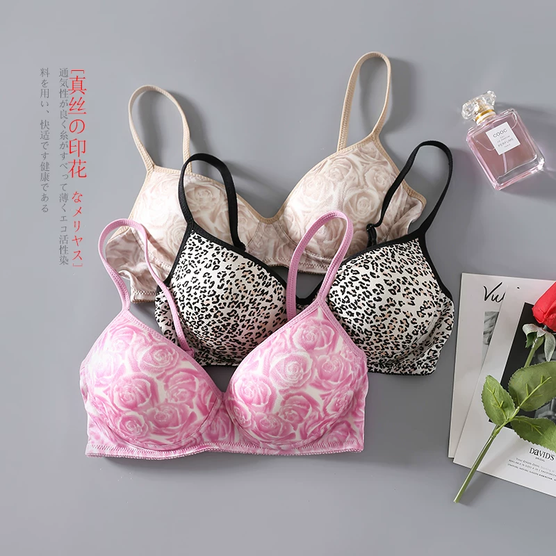 Silk wireless bra, sports thin comfortable underwear