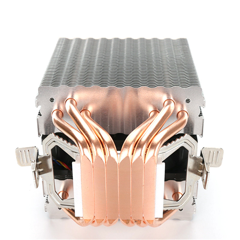 New 6 copper tube temperature-controlled CPU radiator AMD 1200 1155 1366 1366 2011 CPU fan mute