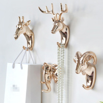 Nordic light luxury animal hook creative and cute key rack no punching no nails decorative sticky hook coat hook coat rack
