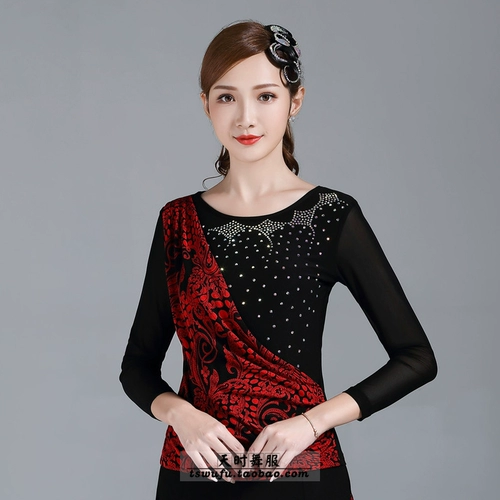 Олимпийский алмаз Rolling Flower Plaza Dance Clore Modern Friendse Country Big Kitba Классическая танцевальная планета с длинным рукавом новый