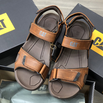 Summer foreign trade Head Bull Leather Sandals Sandals Men Beach Shoes Outdoor Casual Shoes Magic Sticker Light Non-slip Covered Water Shoes