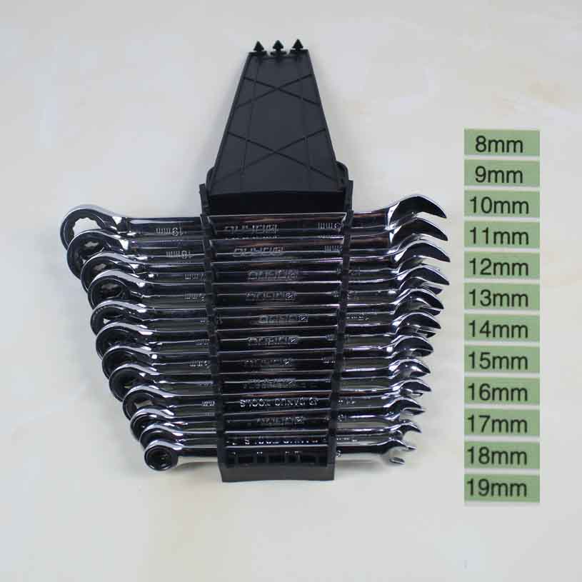Opening quick plum wrench tool set dual ratchet wrench double head plate auto repair tool hardware tool