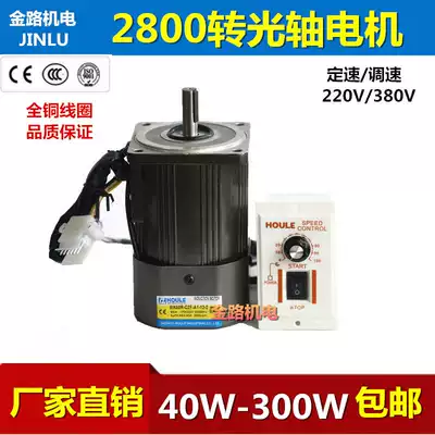 HOULE Haoli 2-stage 2800 rpm 40W-300W optical axis speed regulating motor 380V220V AC motor forward and reverse