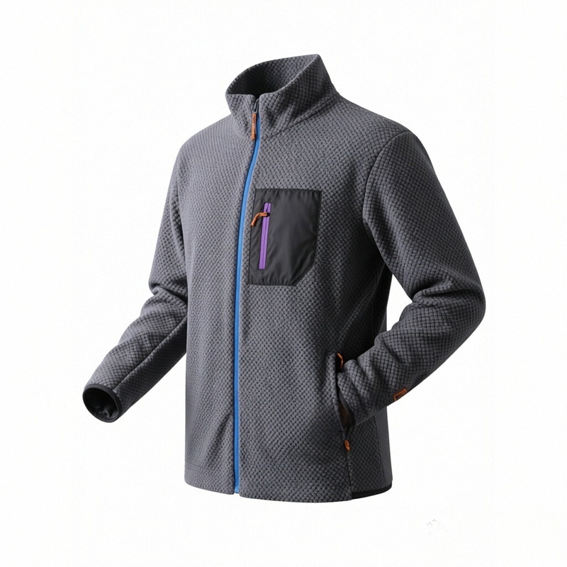 26Ss Outdoor Sports Style Bajiajia Pata R1 Series Stand-Up Collar Fleece Warm Cardigan Casual Jacket