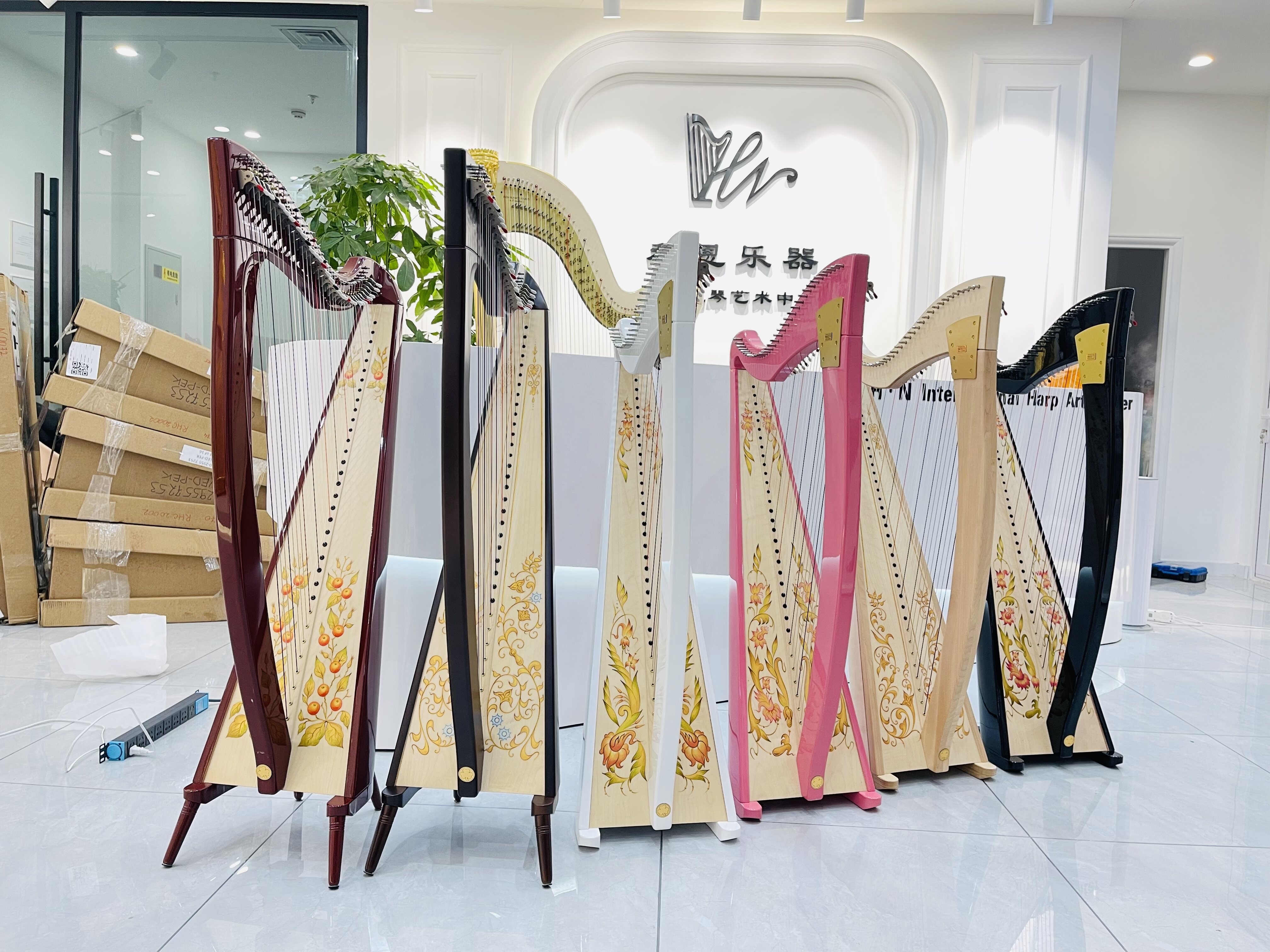 Harp Russian pure import Resonance 34 string professional harp full half - pitch keypin 34