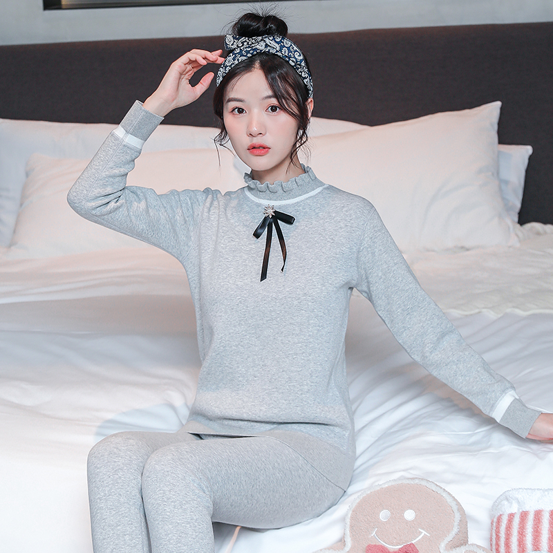 Heating Clothes Women Thickening plus suede Set of clothes Junior High School students Teenage Girl Big Boy Autumn Clothes Women Loose Warm Clothes