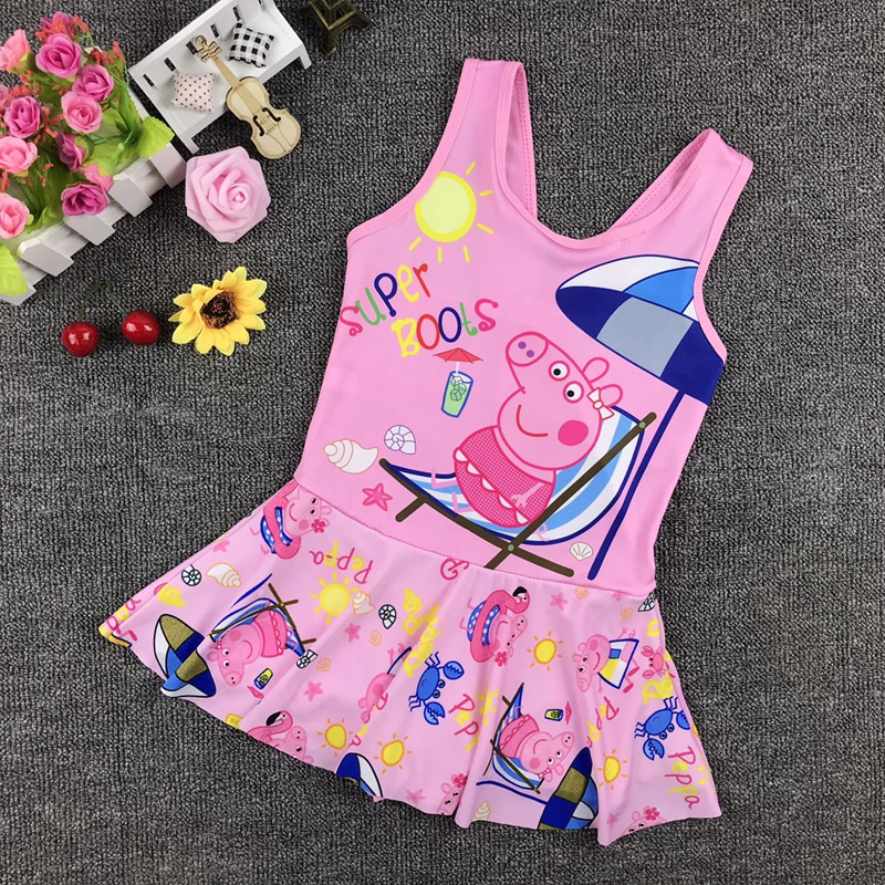 Children's Swimsuit Girls One-Piece Medium And Large Kids Swim Trunks Girls Swimsuit Princess Skirt Baby Girl Swimsuit