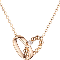 Six Foo Jewelry Dear Q Pamby Love You Diamond Necklace 18k Gold Set Chain Send Girlfriend Pricing DQ31544