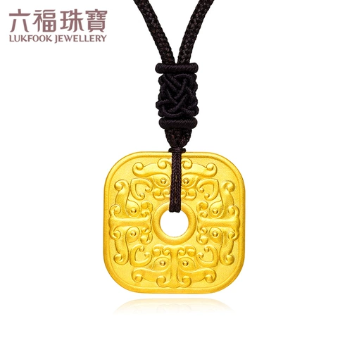 六福珠宝 Gourmet Ping Золотой кулон с золотой ногой с ценой веревки F63TBGN0011