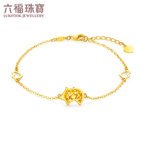 Luk Fu Jewelry Golden Pig Bracelet goldstyle Sweetheart Gold Bracelet HMA15I60001-TB