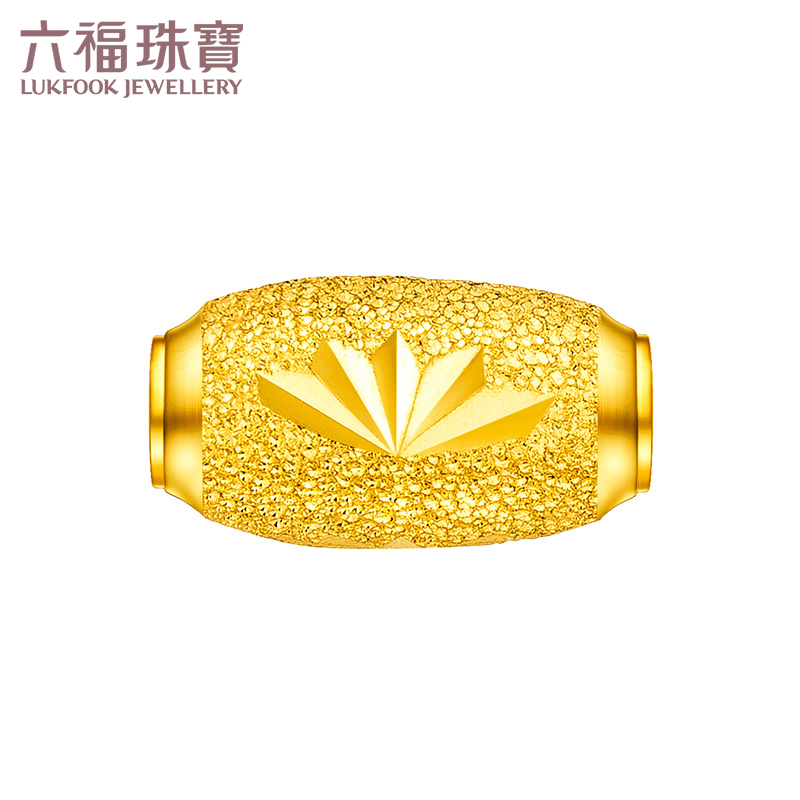 Lukfook Jewelry Passageway Gold transfer Pearl and olive type pure gold beaded pendant gift price B01TBGP0002