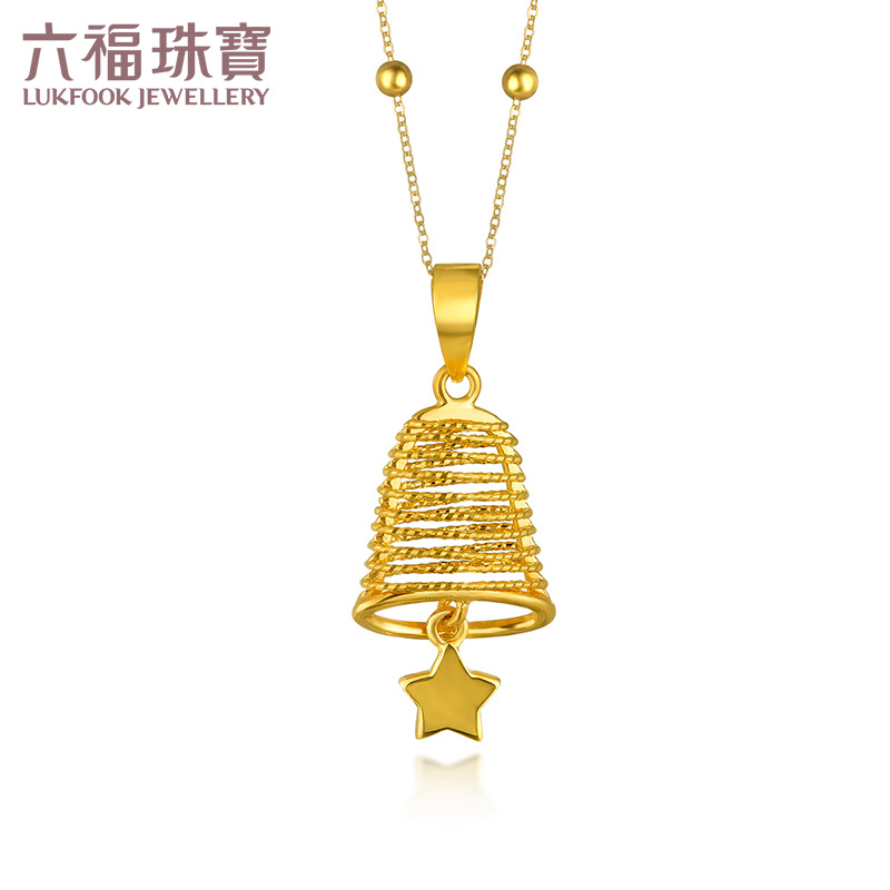 Liufu Jewelry Foot Gold Pendant Goldstyle Bell Gold Pendant Pricing Without Chain HMA15I70042