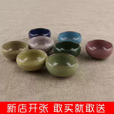 Wenfang Sibao supplies Ceramic ice crack ink dish pen washing bowl multi-function dish small ink and water 5