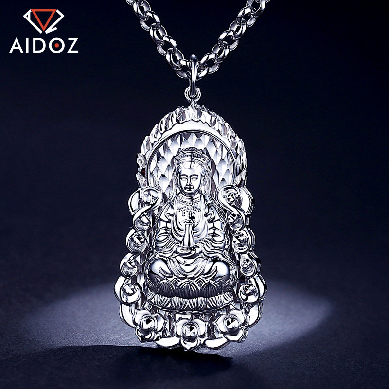 Platinum Men Pendant Guanyin Necklace Platinum Guanyin Pendant Men's Pure Platinum pt999 pt950 Customized