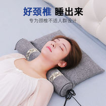Cylindrical Protection Cervical Spine Pillow Sleep with buckwheat shell Semen Cassiae Chinese Herbal Medicine Inflatable Hot Compress Repair Spine Sleep Pillow