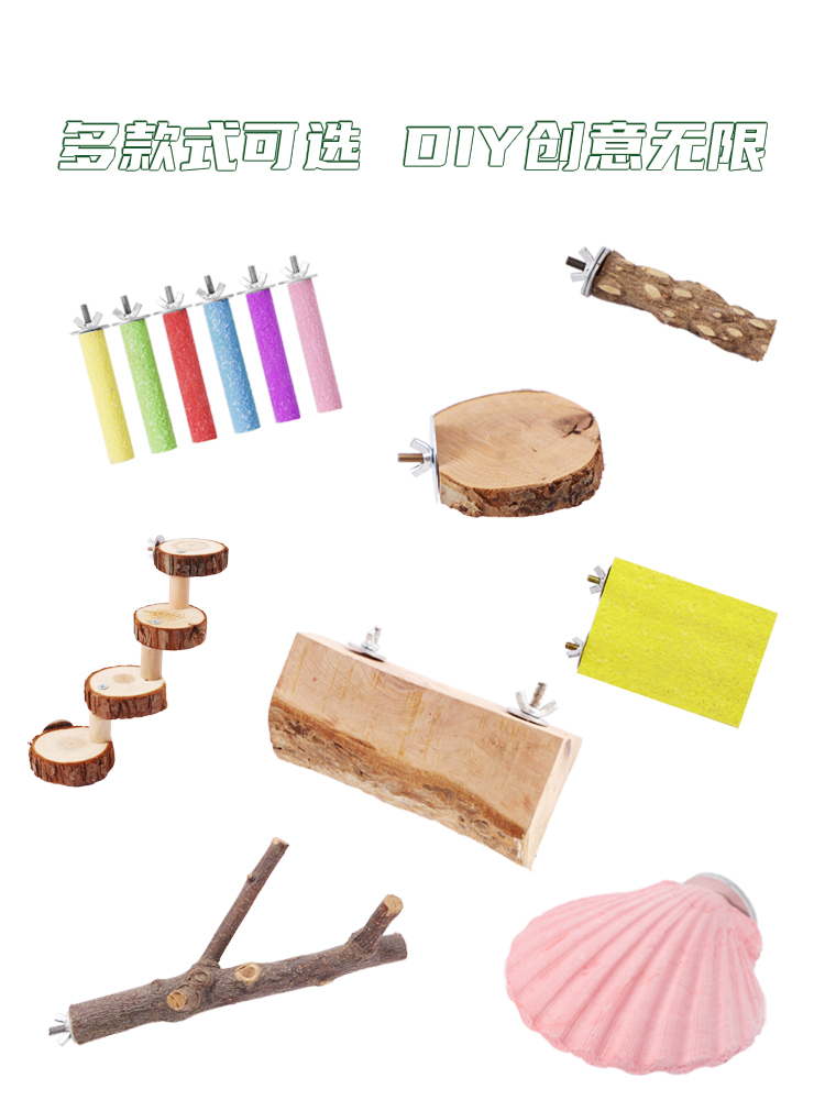 Apple wooden fork jumped tree bridge stairstairs honey bagdragon cat grinding hamster toy squirrel play supplies