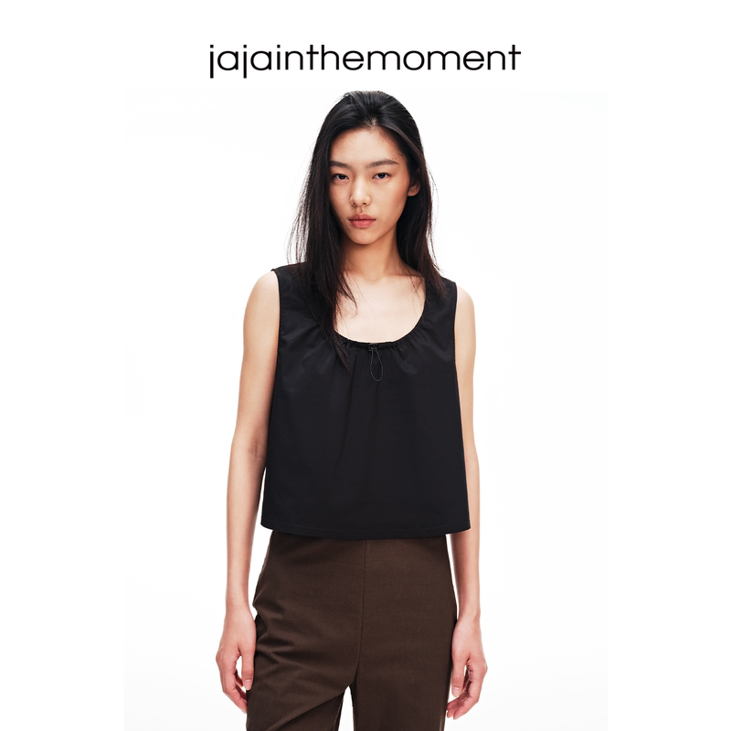 Jaja Summer Light and Airy Retro Fun Box-Shaped U-Neck Doll Vest Tt060007