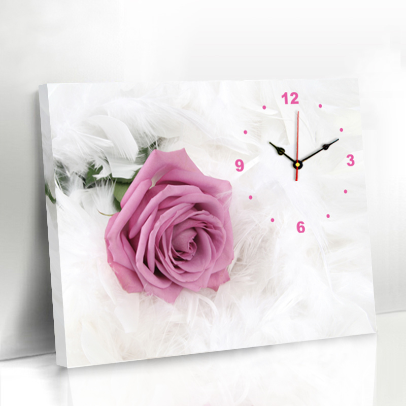 Modern simple living room dining room decorative painting Mural frameless hanging painting Wall clock meter meter box Switch box with table wall painting