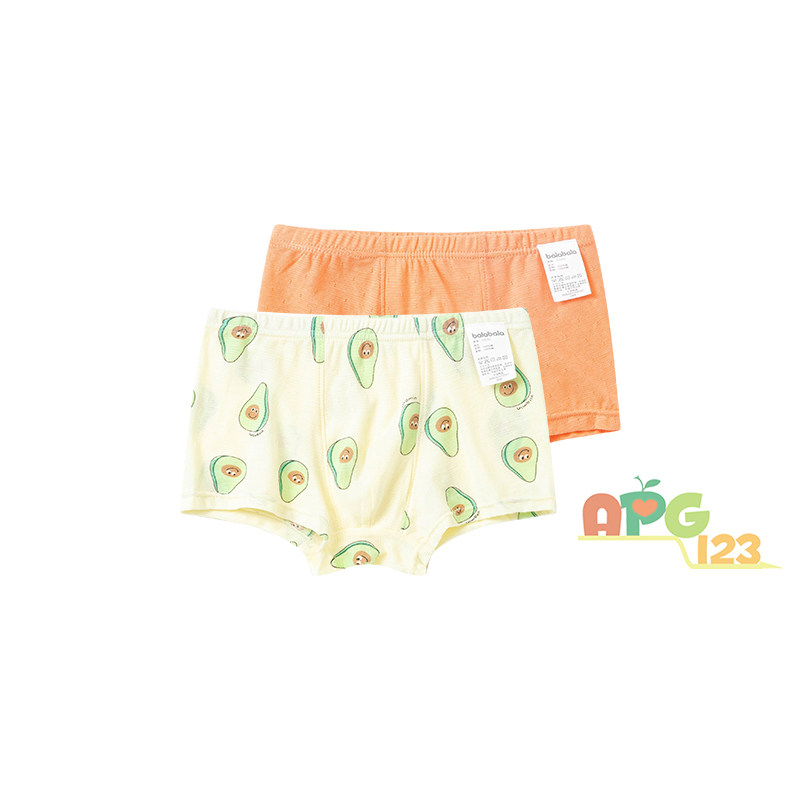 Balabala boy's boxer pants 2 pack summer new children's underwear pure cotton boxer pants children's shorts thin