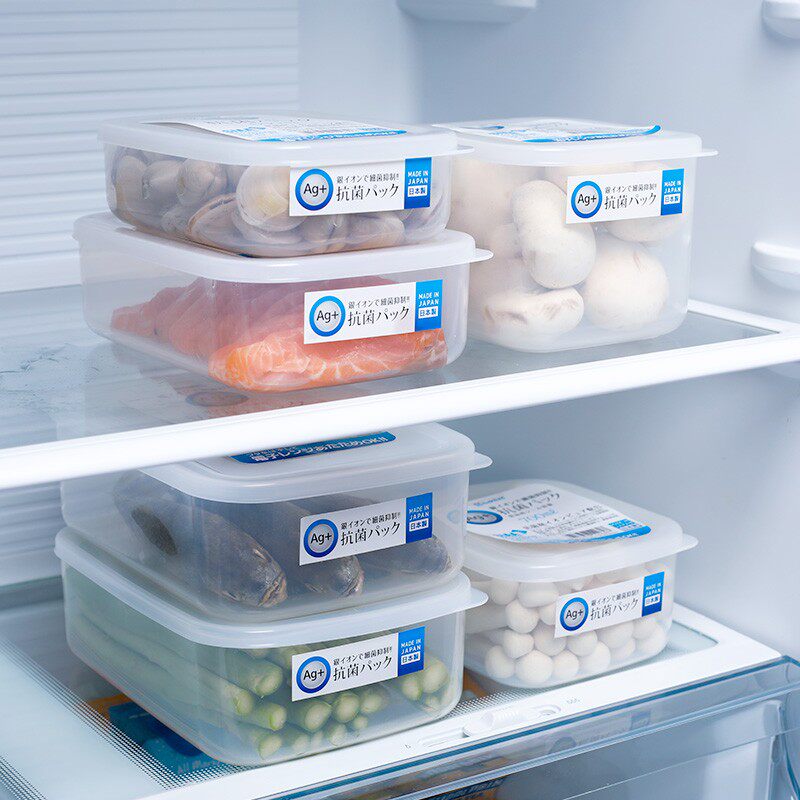 Japanese imported silver ion antibacterial food preservation box Refrigerator special kitchen refrigerated sealed food grade containing box