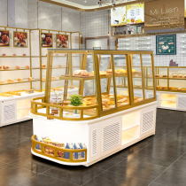 Bread cabinet Bread display cabinet Cake side cabinet Multi-layer shelf Solid wood commercial cake cabinet Bakery display counter