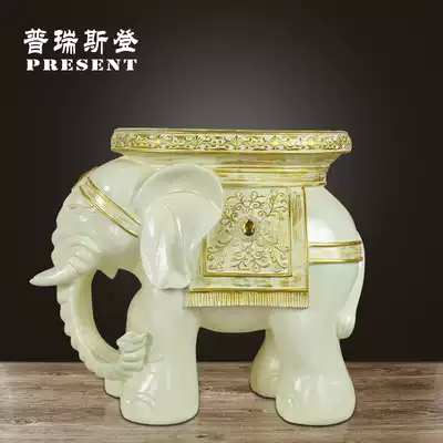 Living room decoration European and American resin elephant stool shoe stool elephant stool home creative craft living room decoration