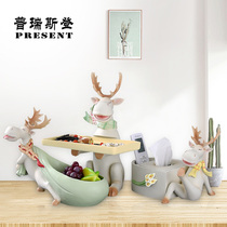 Nordic Pendulum key containing finishing trick Deer Jewelery Ornament Containing Box Fruit Pan Snack Dish Home Tissue Box